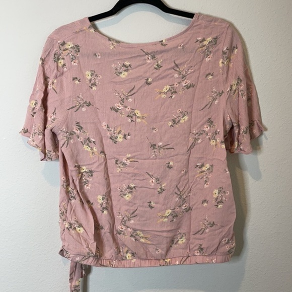 Pink Rose | Pink Floral Wrap Top - Picture 4 of 6